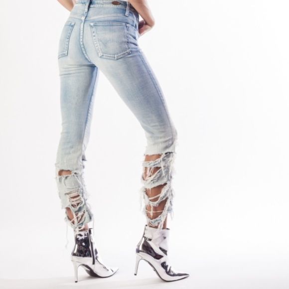 Edwin Brittany Destroyed Jeans 27 Ripped Edgy - Picture 3 of 16